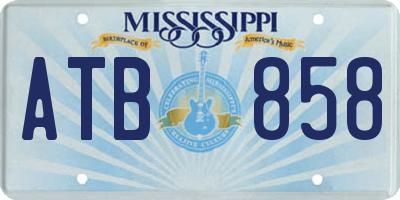 MS license plate ATB858