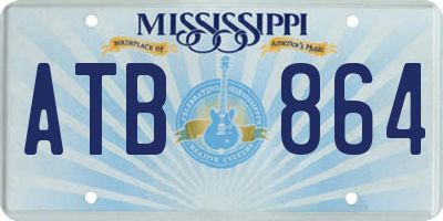 MS license plate ATB864