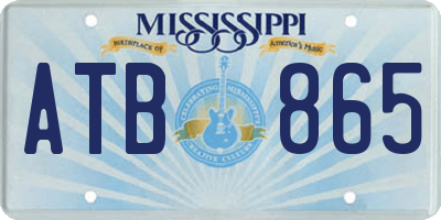 MS license plate ATB865