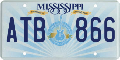 MS license plate ATB866