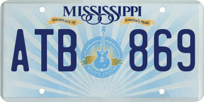 MS license plate ATB869