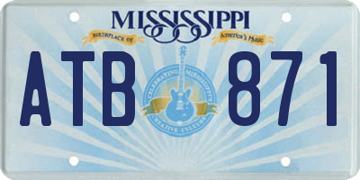 MS license plate ATB871