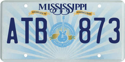 MS license plate ATB873