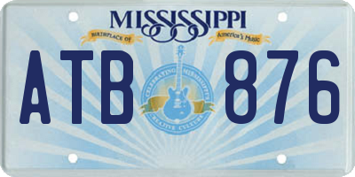 MS license plate ATB876