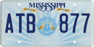 MS license plate ATB877