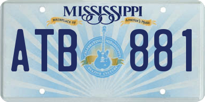 MS license plate ATB881