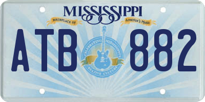 MS license plate ATB882