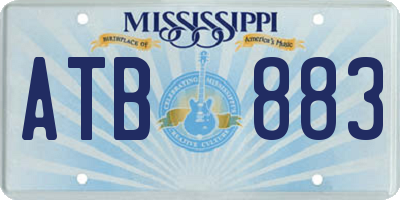 MS license plate ATB883