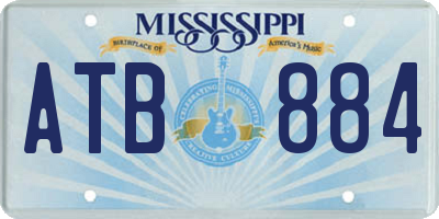 MS license plate ATB884