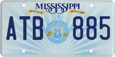 MS license plate ATB885