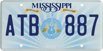 MS license plate ATB887