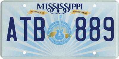 MS license plate ATB889