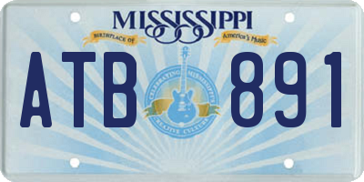 MS license plate ATB891