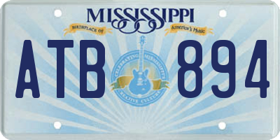 MS license plate ATB894