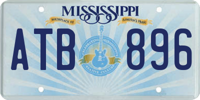 MS license plate ATB896