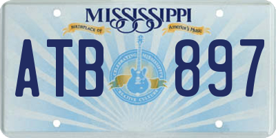 MS license plate ATB897