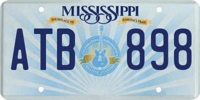 MS license plate ATB898