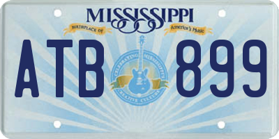 MS license plate ATB899