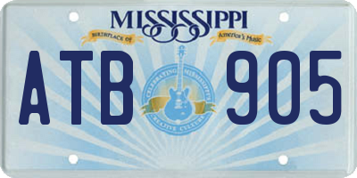 MS license plate ATB905