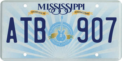 MS license plate ATB907