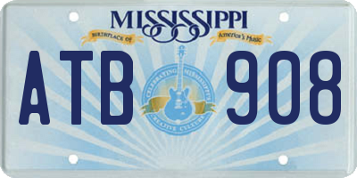 MS license plate ATB908