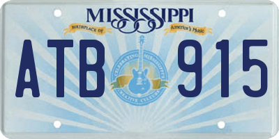 MS license plate ATB915