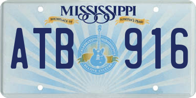 MS license plate ATB916