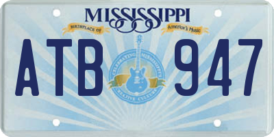 MS license plate ATB947
