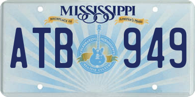 MS license plate ATB949