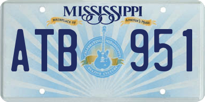 MS license plate ATB951