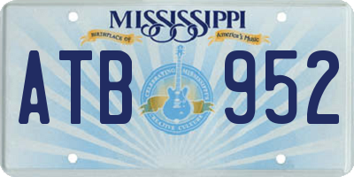 MS license plate ATB952
