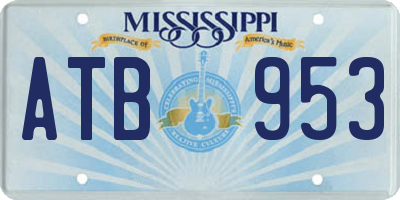 MS license plate ATB953