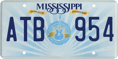 MS license plate ATB954