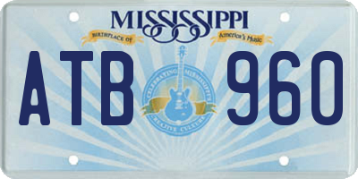 MS license plate ATB960
