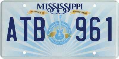 MS license plate ATB961