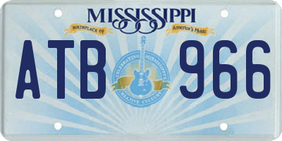 MS license plate ATB966