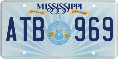 MS license plate ATB969