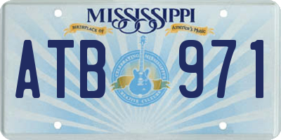 MS license plate ATB971