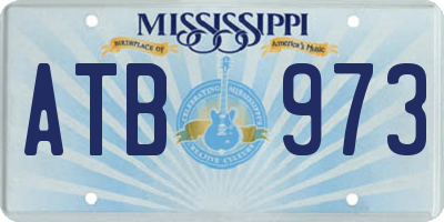 MS license plate ATB973