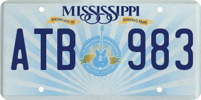 MS license plate ATB983