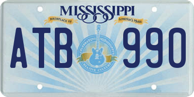 MS license plate ATB990