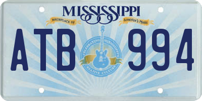MS license plate ATB994