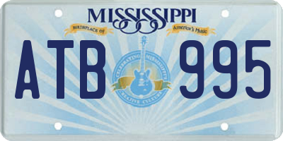 MS license plate ATB995