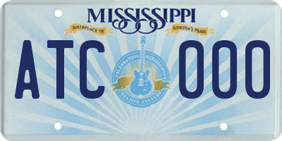 MS license plate ATC000