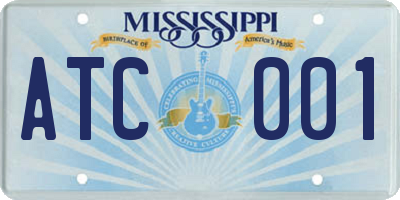 MS license plate ATC001