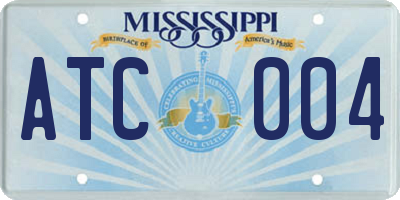 MS license plate ATC004
