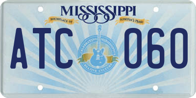MS license plate ATC060
