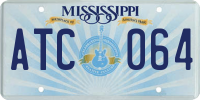 MS license plate ATC064