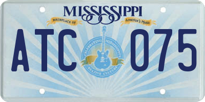 MS license plate ATC075