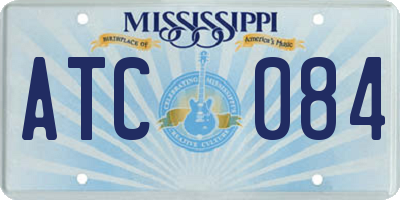 MS license plate ATC084